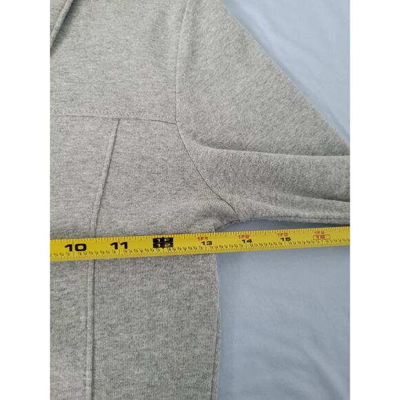 Vintage Y2k Kavio Zip Up Collared Fitted Sweater Sz S Gray Preppy Twee Academia - Picture 4 of 6